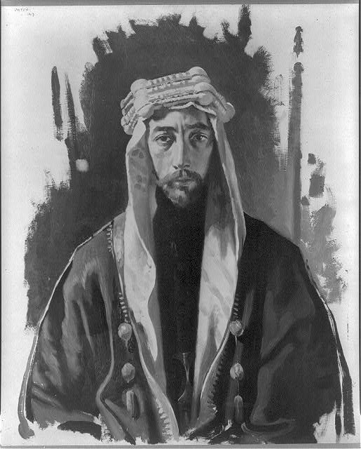 صورة بورتريه للأمير فيصل بن الحسين قائد الحكومة العربية في دمشق